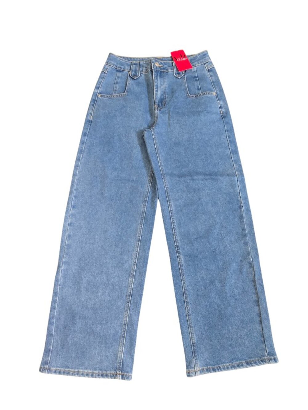 NWT Light Blue High Waisted Wide Leg Denim Jeans Small